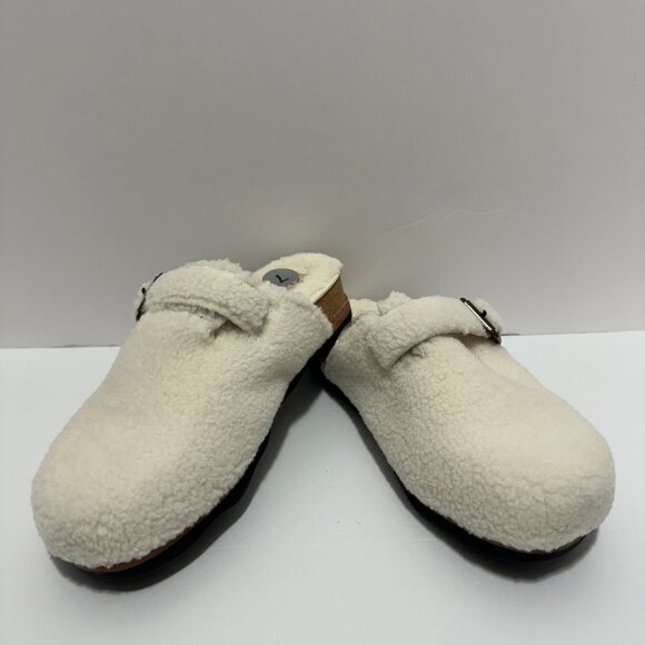 NWT CLARKS Brynn Slide Women's Faux Fur, Color: Beige, Size: 7 - Picture 2 of 5